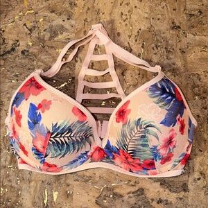 PINK Victoria's Secret Pink Tropical Floral Ladder-Back Bra